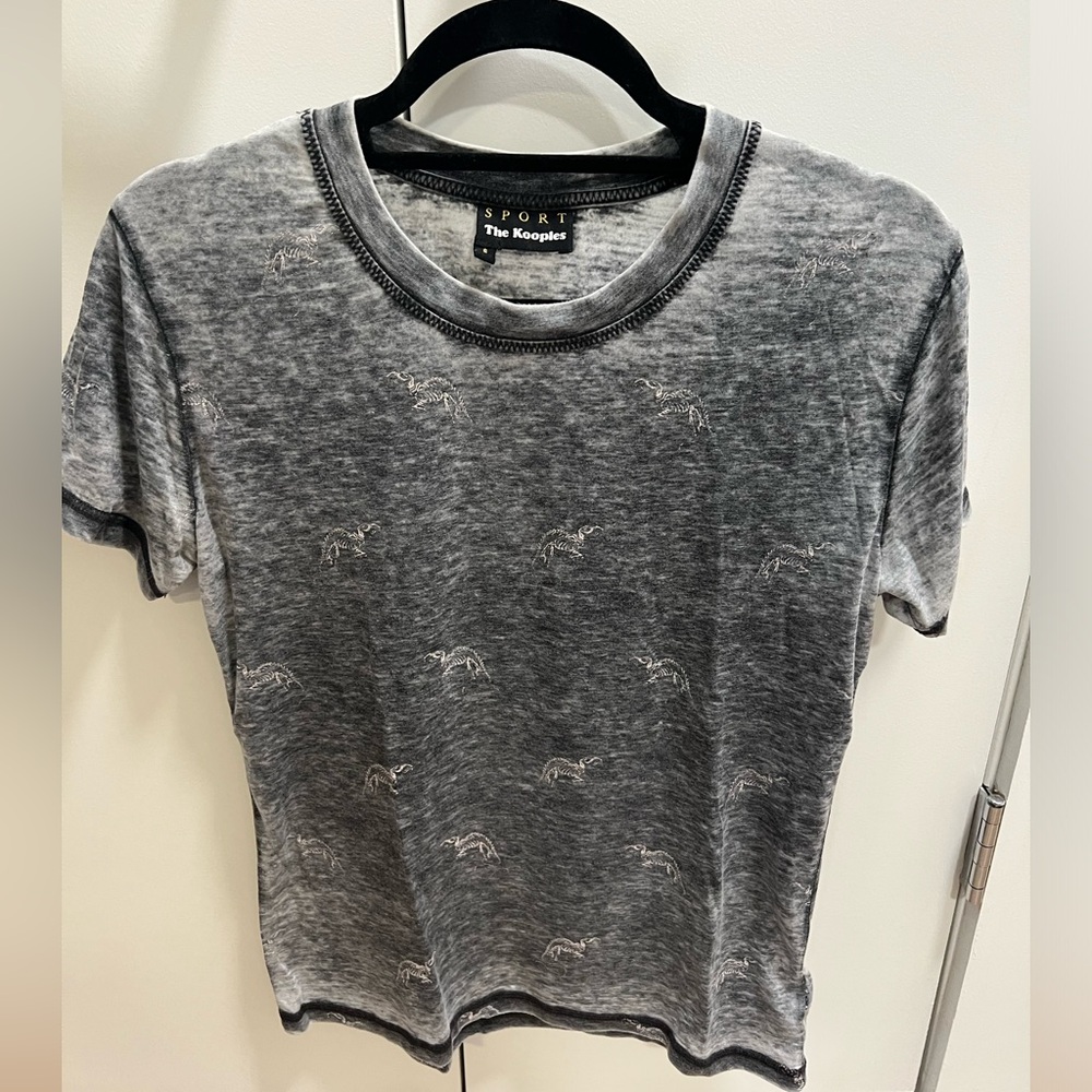 The Kooples Women’s Grey Distressed T-Shirt Size S